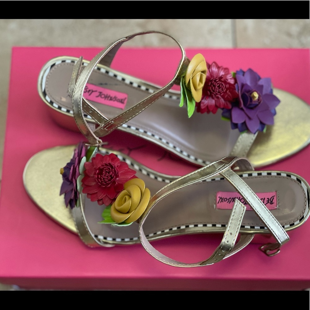 Betsey Johnson floral heels